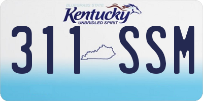 KY license plate 311SSM