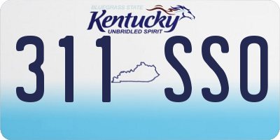 KY license plate 311SSO
