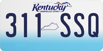 KY license plate 311SSQ