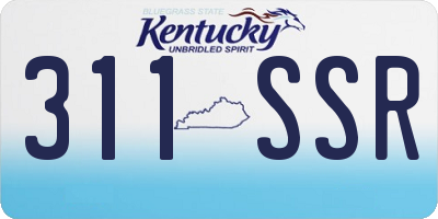 KY license plate 311SSR
