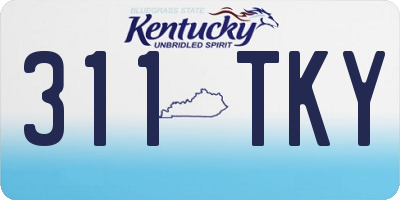 KY license plate 311TKY