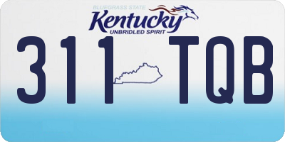 KY license plate 311TQB