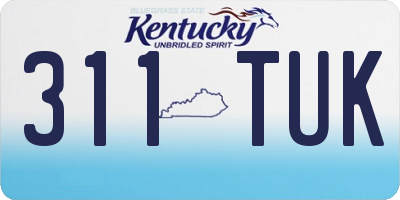 KY license plate 311TUK