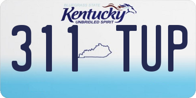 KY license plate 311TUP