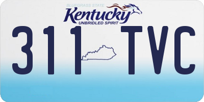 KY license plate 311TVC