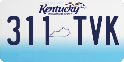 KY license plate 311TVK