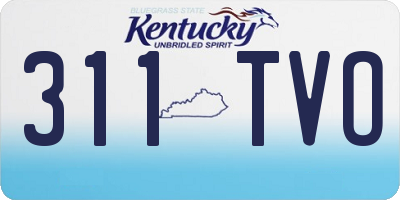 KY license plate 311TVO