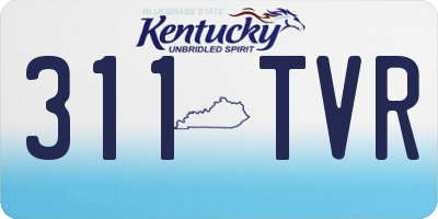 KY license plate 311TVR
