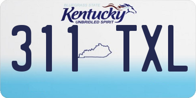 KY license plate 311TXL