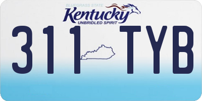 KY license plate 311TYB