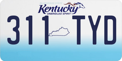KY license plate 311TYD