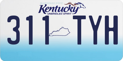 KY license plate 311TYH