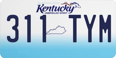 KY license plate 311TYM