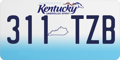 KY license plate 311TZB
