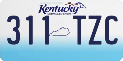 KY license plate 311TZC