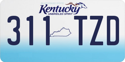 KY license plate 311TZD