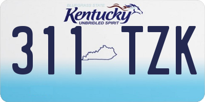 KY license plate 311TZK