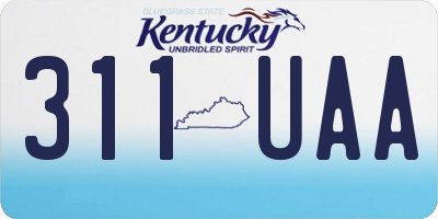 KY license plate 311UAA