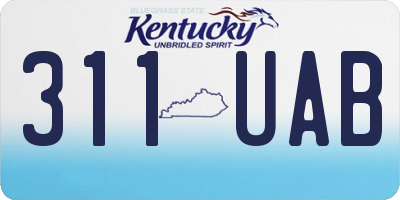KY license plate 311UAB