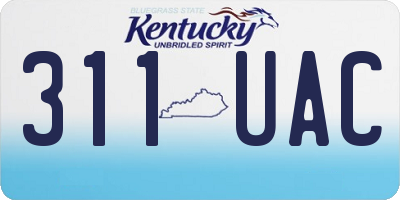 KY license plate 311UAC