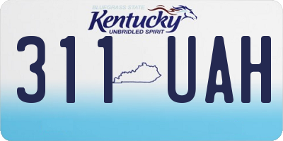 KY license plate 311UAH