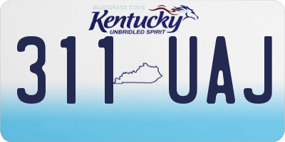 KY license plate 311UAJ