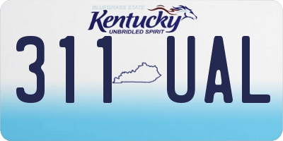 KY license plate 311UAL