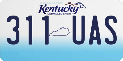 KY license plate 311UAS
