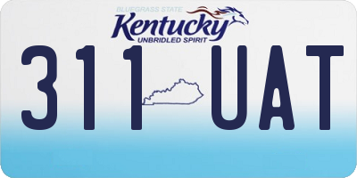 KY license plate 311UAT
