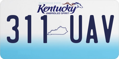 KY license plate 311UAV