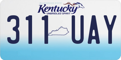 KY license plate 311UAY