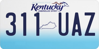 KY license plate 311UAZ