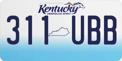 KY license plate 311UBB