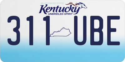 KY license plate 311UBE