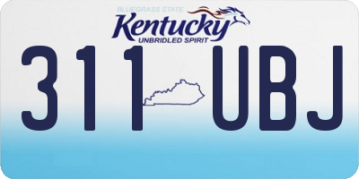 KY license plate 311UBJ