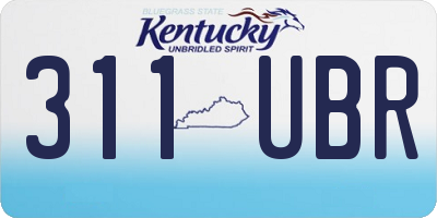 KY license plate 311UBR