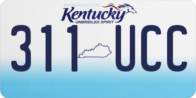 KY license plate 311UCC