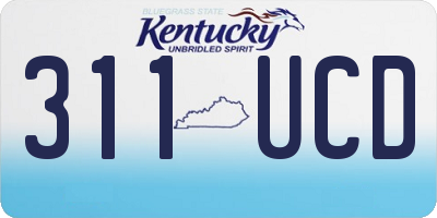 KY license plate 311UCD