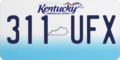KY license plate 311UFX