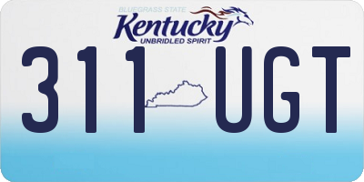 KY license plate 311UGT