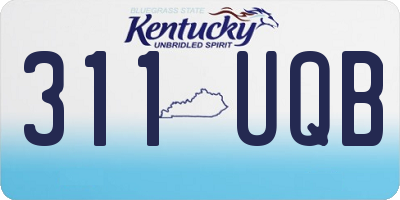 KY license plate 311UQB