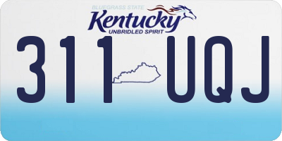 KY license plate 311UQJ