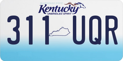 KY license plate 311UQR