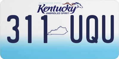 KY license plate 311UQU