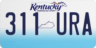 KY license plate 311URA