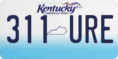 KY license plate 311URE