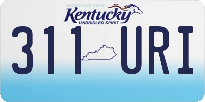 KY license plate 311URI