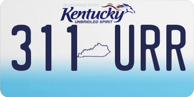 KY license plate 311URR