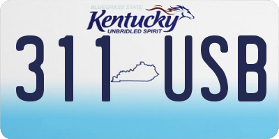 KY license plate 311USB