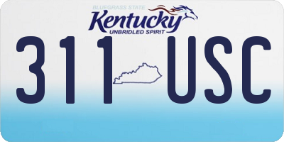 KY license plate 311USC
